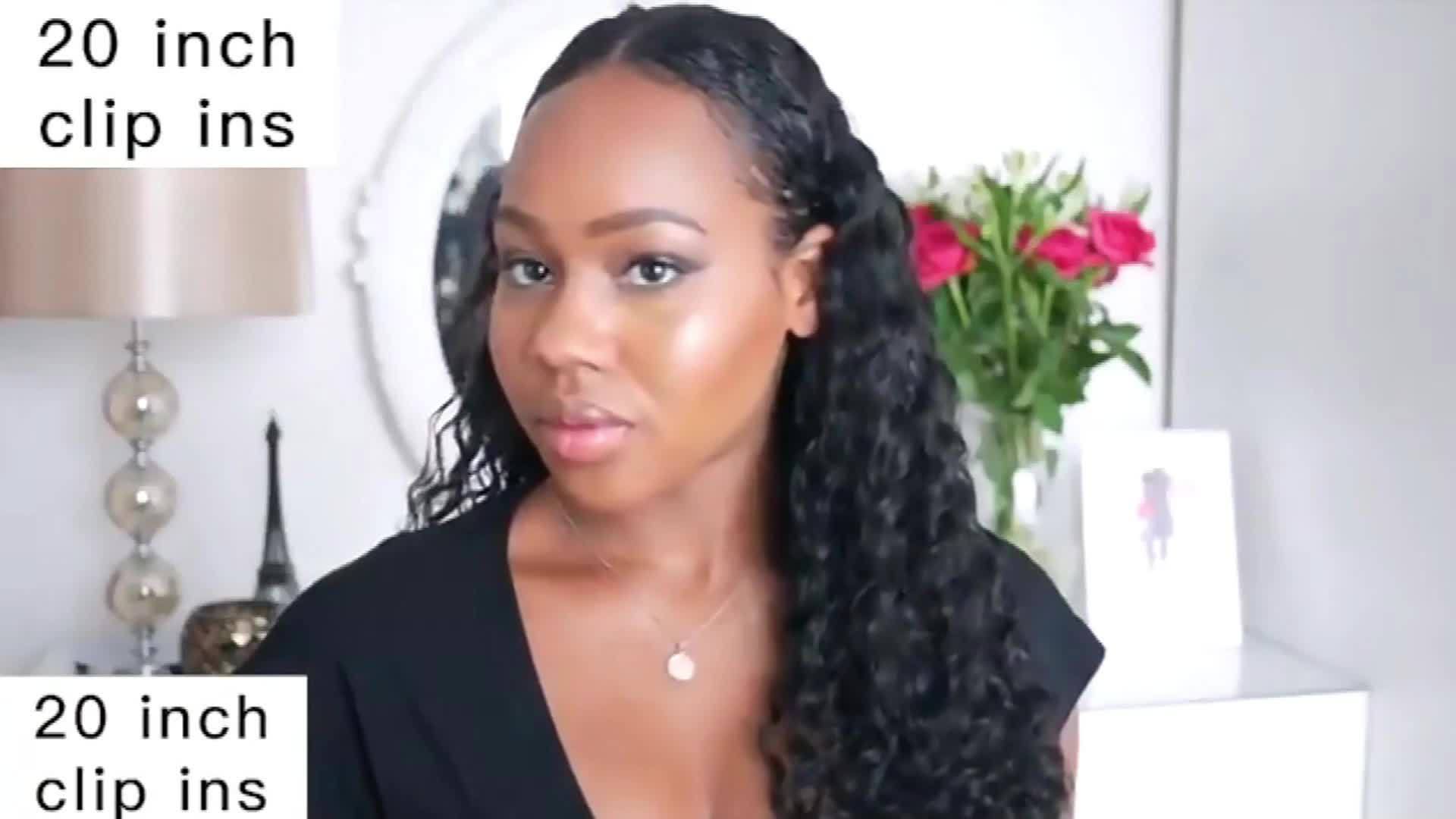 Natural Black Kinky Curly Clip Ins Hair Extensions 14 Inch Invisible Clip In Hair Extensions Real Human Hair 8Pcs 18 Clips Soft Clips Hair 120g Curly Hair Extensions